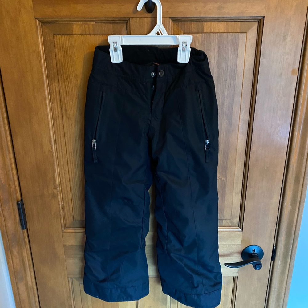OBERMEYER Kids Sz extra small Unisex Elsie Snow Ski Pants Black Adjustable Waist